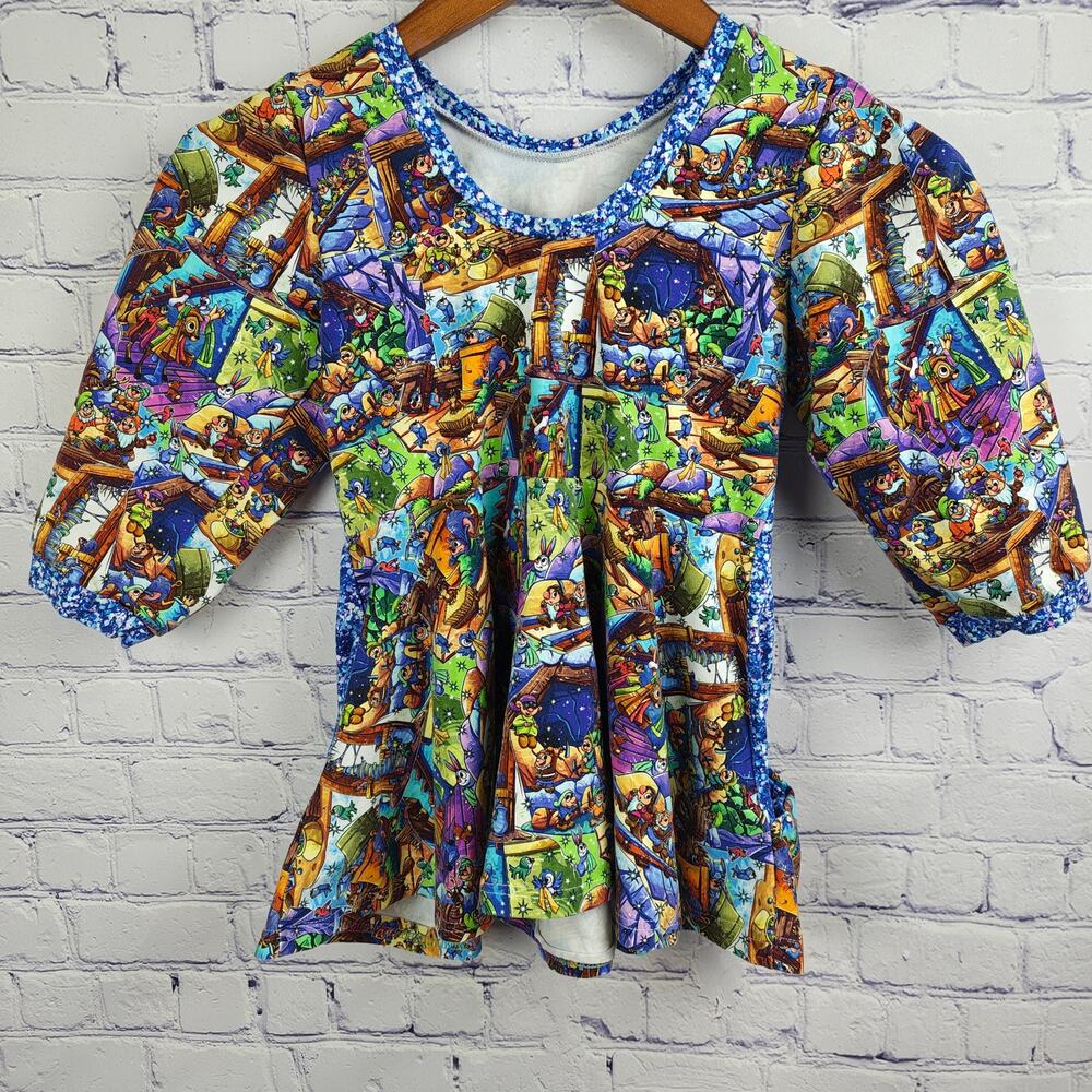 Disney Snow White and the Seven Dwarfs Fabirc Twirl Dress Wild Rich Kids* Sz5*
